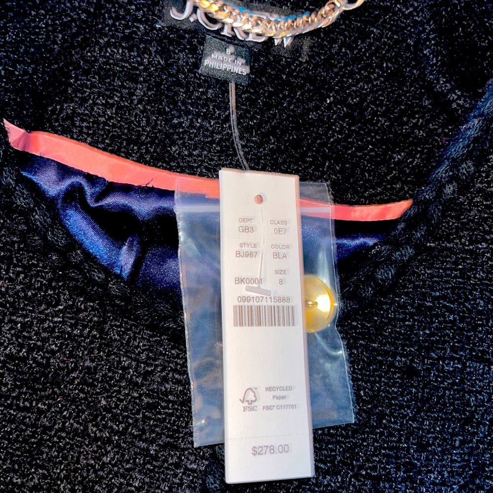 NWT J.Crew Louisa Lady Jacket In Maritime Tweed - Picture 7 of 7